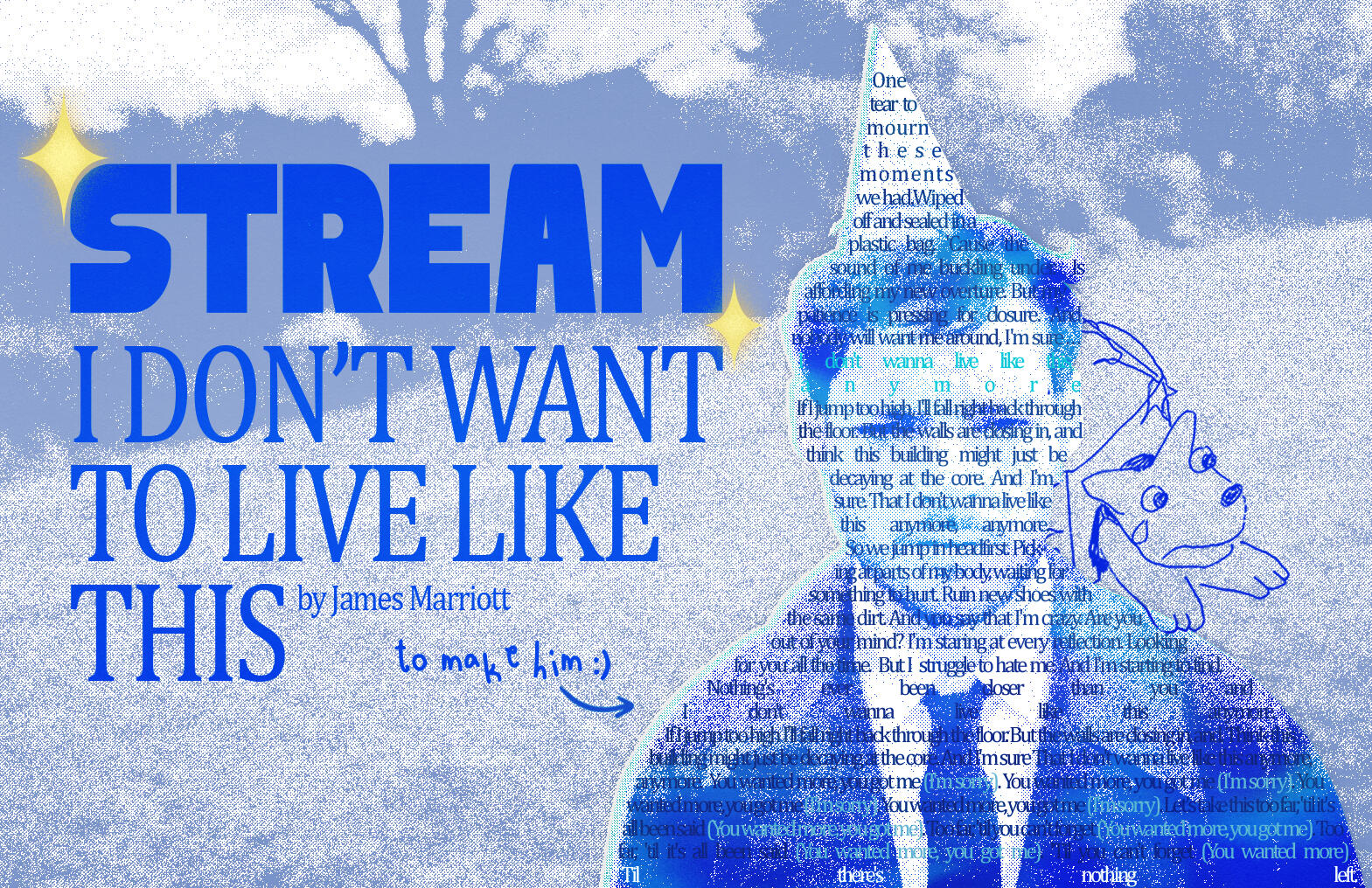 James Marriott I Don't Wanna Live Like This Promo Card Concept